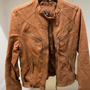 Brown Biker Jacket M